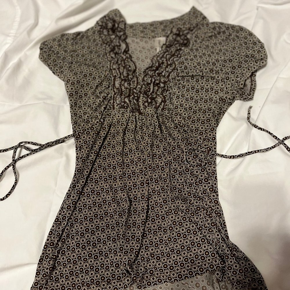 Heart Soul Brown Polka Dot Blouse